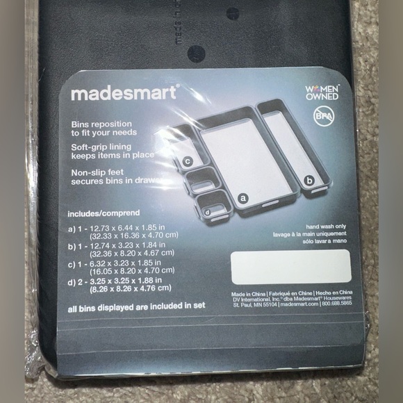 Madesmart INTERLOCKING 5 BIN PACK (NEW) - Picture 3 of 3